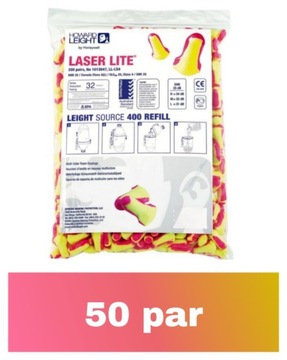 ZATYCZKI PRZECIWHAŁASOWE do USZU STOPERY Honeywell 50 PAR LASER LITE