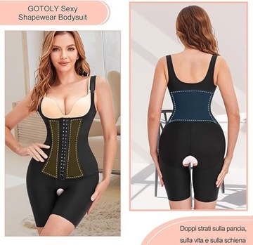 KUMAYES Gotoly Gorset body modelujące sylwetkę 2XL