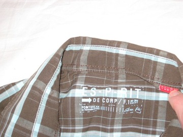 koszula krótki rękaw kratka Esprit S klata 104cm