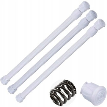 ТЕЛЕСКОПИЧЕСКИЙ КАРКАС ДЛЯ ОКОННЫХ ШТОР, БЕЛЫЙ 40-70см, 3ШТ.
