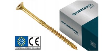 WKRĘTY CIESIELSKIE DO DREWNA CS 6X160 TORX ŁEB STOŻKOWY MARCOPOL 100 SZTUK