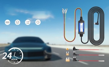 КАБЕЛИ ДЛЯ АВТОМОБИЛЬНОЙ КАМЕРЫ ТИПА MICRO USB НАБОР КАБЕЛЕЙ ACC, BATT, GND