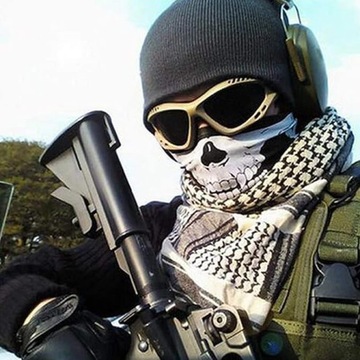 2X MASKA KOMIN NA TWARZ CZASZKA CZARNA KOMINIARKA
