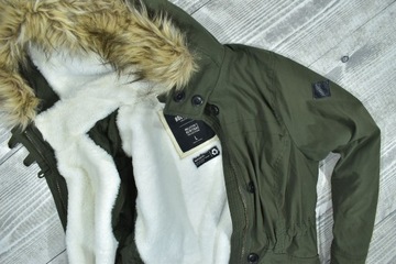 HOLLISTER Zimowa Ocieplana Kurtka Damska Parka / L