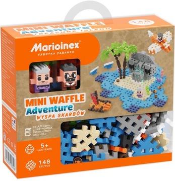 Klocki Wafle Wyspa Skarbów 148 el Waffle Marioinex