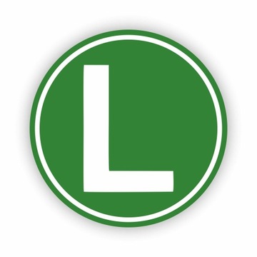 NAKLEJKA litera L oznaczenie NISKI HAŁAS TIR 16 cm Austria