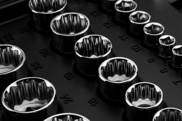 NEO Tools Торцовые ключи 1/4, 1/2, 86 шт. Кейс для набора инструментов 10-060