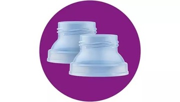 Philips Avent Pojemniki na pokarm mleko 180 ml 10 szt + adaptery SCF618/10