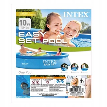 BASEN OGRODOWY ROZPOROWY RODZINNY DUŻY INTEX 305X61 28116 OKRĄGŁY SOLIDNY