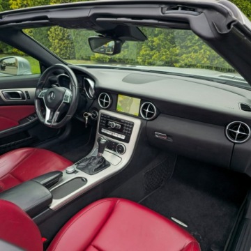 Mercedes SLK R172 Roadster 200 BlueEFFICIENCY 184KM 2011 Mercedes SLK 200 Skóry, Czerwona nić, Automat, zdjęcie 27