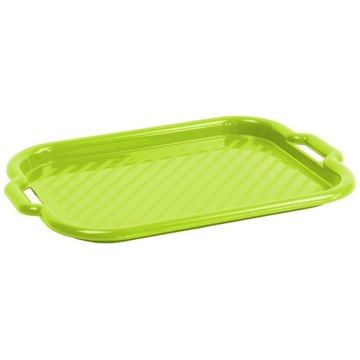 TACA PLASTIKOWA ŚREDNIA CLEVER 46 X 33 X 3 CM ZIELONA DOMOTTI