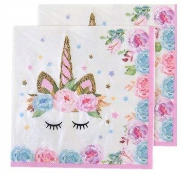 SERWETKI PAPIEROWE UNICORN JEDNOROŻEC NA URODZINY 12SZT