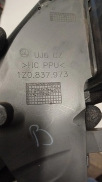 KRYT ZRCÁTKO VNITŘNÍ LEVÝ SKODA OCTAVIA 2 1Z0 837 973 1Z0837973