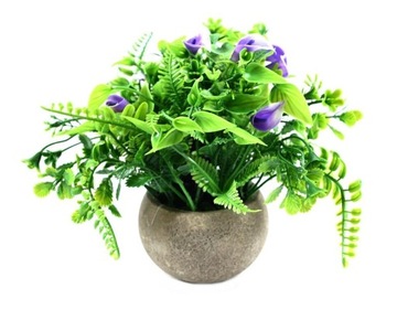 ИСКУССТВЕННЫЕ ЦВЕТЫ В ГОРШКЕ, ДЕКОРАТИВНОЕ РАСТЕНИЕ 20 см