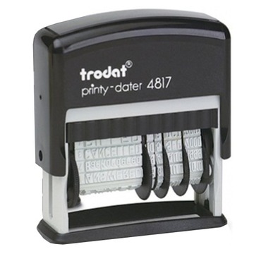 ШТАМП ДАТА ШТАМП С ПАРОЛЕМ TRODAT 4817 НОМЕР ГОД МЕСЯЦ ДЕНЬ ЧЕРНЫЙ
