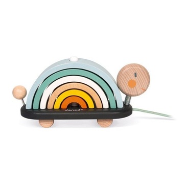 Деревянная радужная черепаха Sweet Janod, которую можно тянуть