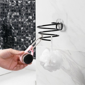 Держатель для фена - черный - Настенная вешалка для выпрямителя