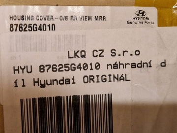 HYUNDAI I30 III POUZDRO RÁMEČEK PRAVÉHO ZRCÁTKO OE
