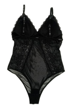 ЖЕНСКОЕ КРУЖЕВНОЕ БОДИ НА ЛЕМЯХ KAROLINA черное L/XL