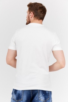 DIESEL Biały t-shirt męski z granatowym logo r XL