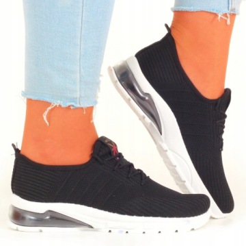 BUTY DAMSKIE ADIDASY SPORTOWE WCIĄGANE CZARNE