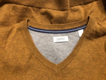ESPRIT ROZ.L sweter męski cieńszy bawełna i cashmire jak nowy