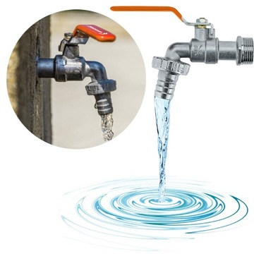 FAP, КРАН ШАРОВОЙ, СЛИВНОЙ, садовый, M 3/4