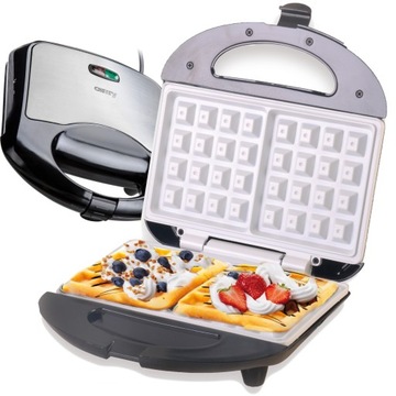 Ceramiczna Gofrownica Na 2 Gofry Moc 1000W Do Gofrów Ciasto Nie Przywiera