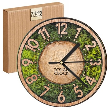 ZEGAR NA ŚCIANĘ ŚCIENNY DREWNIANY LOFT NOWOCZESNY RETRO CICHY 30cm prezent