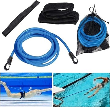 4 m pas treningowy do pływania niebieski