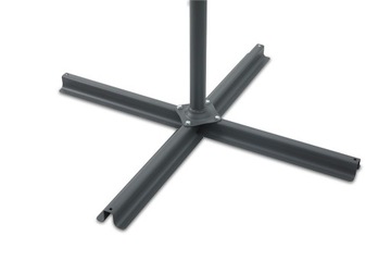 Большой складной САДОВЫЙ ЗОНТ SANTORINI с кронштейном СЕРЫЙ 3м 300