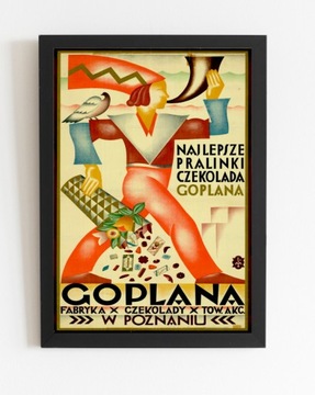 Stary Plakat Przedwojenny GOPLANA 1920r.70x50cm