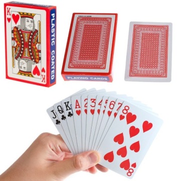 KARTY DO GRY W POKERA TALIA KART 54 SZT POWLEKANE