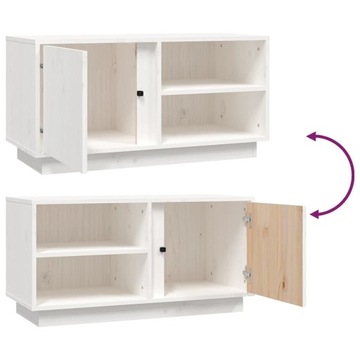 БЕЛЫЙ ШКАФ ДЛЯ ТЕЛЕВИЗОРА 80X35X40,5 СМ SOS ДЕРЕВО