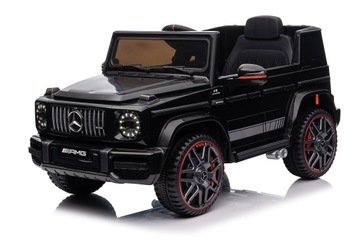 Автомобиль Mercedes G63 аккумуляторный, 2 двигателя, кожаный радиоприемник EVA для детей XXXL