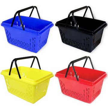 Корзина для покупок красная пластик 28л.