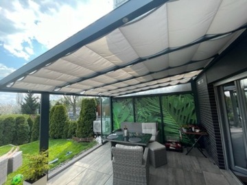 ГОРИЗОНТАЛЬНЫЕ РИМСКИЕ СТАВНИ ДЛЯ ПЕРГОЛЫ ТЕРРАСЫ