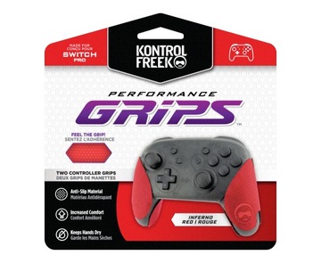 Nakładki na uchwyty KontrolFreek Grips PRO Red do Nintendo Switch