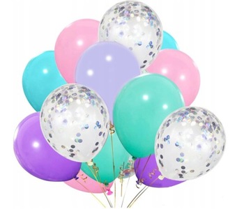 Zestaw balonów MIX kolor,balony urodzinowe 10 szt JEDNOROŻEC PASTELOWE