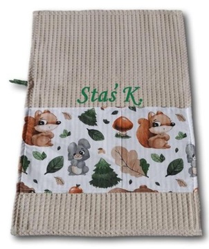 Детское полотенце с именем собаки, вышивкой имени, детской простыней