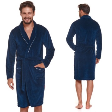 Szlafrok męski DOCTOR NAP 6063 navy blue M