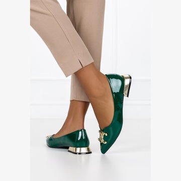 БАЛЕТКИ ЖЕНСКИЕ РАСКРАШЕННЫЕ С ДЕКОРАЦИЕЙ НА НИЗКОМ КАБЛУКЕ, КОЖАНАЯ Стелька 38