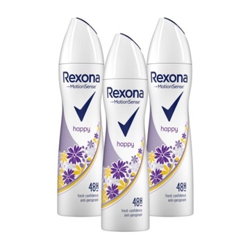 REXONA MOTIONSENSE HAPPY SPRAY 3x150ML