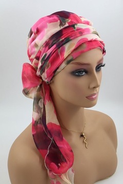 Turban Chusta Amelia Szyfon Jedwabny K/3 Turbany Chusty