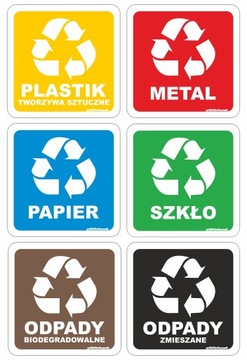 Набор НАКЛЕЙКОВ для КОРЗИН СЕГРЕГАЦИОННОГО МУСОРА 10 шт.