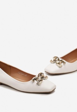 Born2Be Белые женские балетки 41 Экокожа