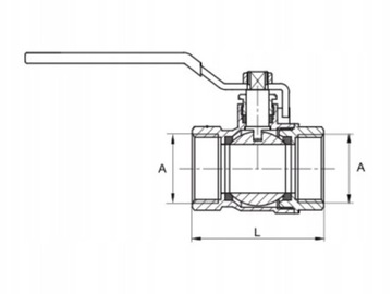 Кран шаровой винтовой для воды, 2` GW