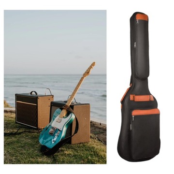 Elektryczna gitara basowa z tkaniny Oxford. Gitara elektryczna