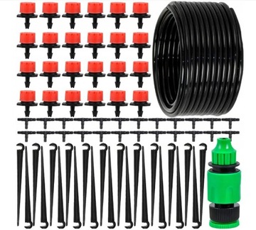 Капельный полив на расстоянии 20 м с автоматической системой и регулируемыми форсунками