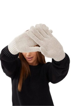 Rękawiczki pojedyncze 100% WEŁNA MERINO - CLASSY - BEIGE
